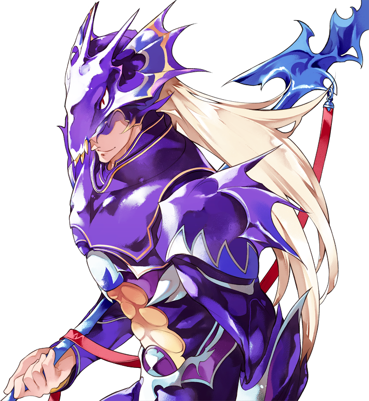 armor blonde_hair cain_highwind dragoon dragoon_(final_fantasy) final_fantasy final_fantasy_iv hat_over_eyes helmet long_hair male_focus polearm smile solo sumi_keiichi transparent_background weapon