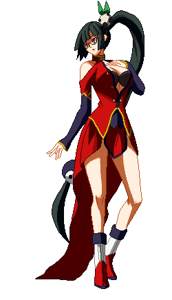 animated_gif blazblue litchi_faye_ling solo sprite very_long_hair walking