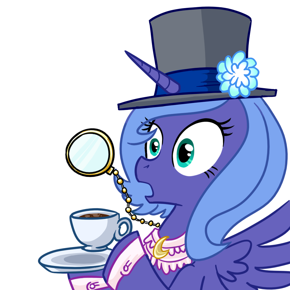alicorn cup equine eyewear female feral friendship_is_magic hat horn horse madmax mammal monocle my_little_pony pegacorn plain_background pony princess_luna_(mlp) reaction_image solo tea transparent_background unknown_artist winged_unicorn wings