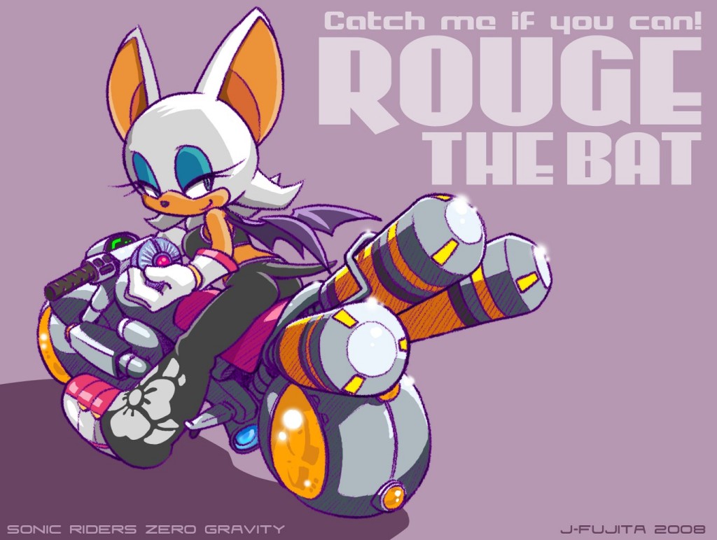 bat bike female gloves hedgehog j_fujita looking_back mammal motorbike rouge_the_bat sega solo sonic_(series) sonic_the_hedgehog wings