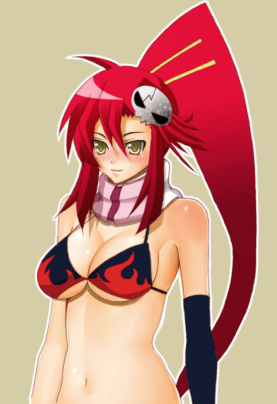 artist_request bikini_top blush breasts character_request cleavage gbou smile tengen_toppa_gurren-lagann tengen_toppa_gurren_lagann yoko_littner