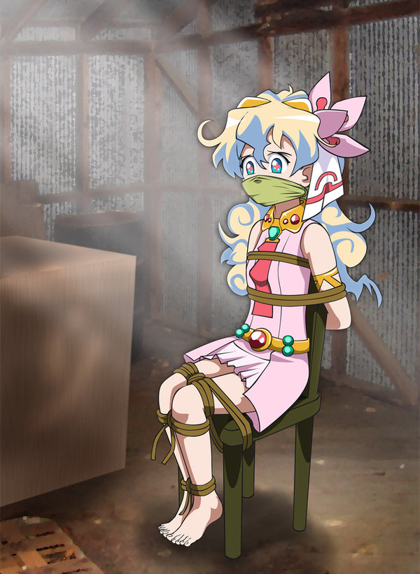 barefoot bondage chair gag nia_teppelin otn rope tengen_toppa_gurren-lagann