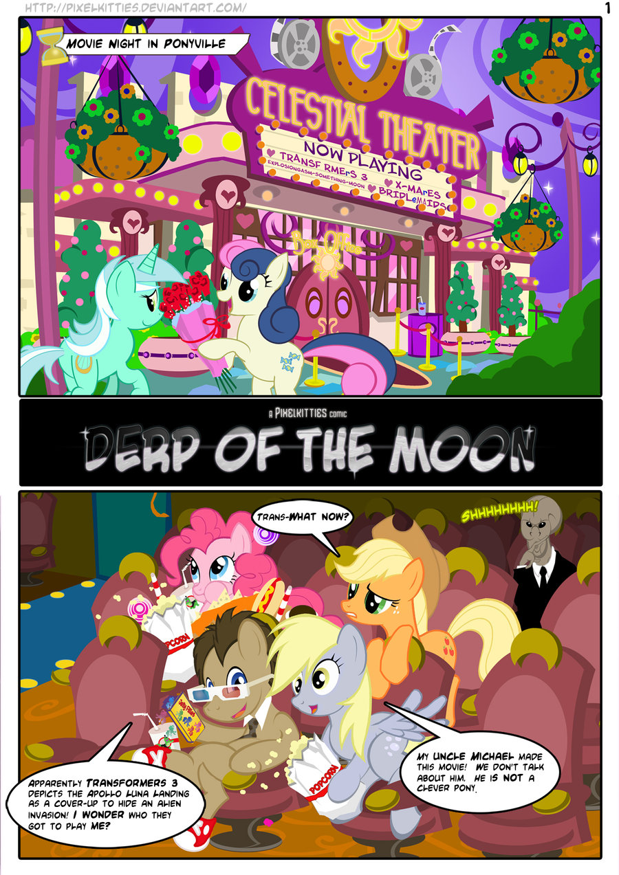 applejack_(mlp) bonbon_(mlp) candy comic derpy_hooves_(mlp) doctor_whoof_(mlp) equine female friendship_is_magic hasbro lyra_(mlp) male my_little_pony pegasus pinkie_pie_(mlp) pixelkitties popcorn wings