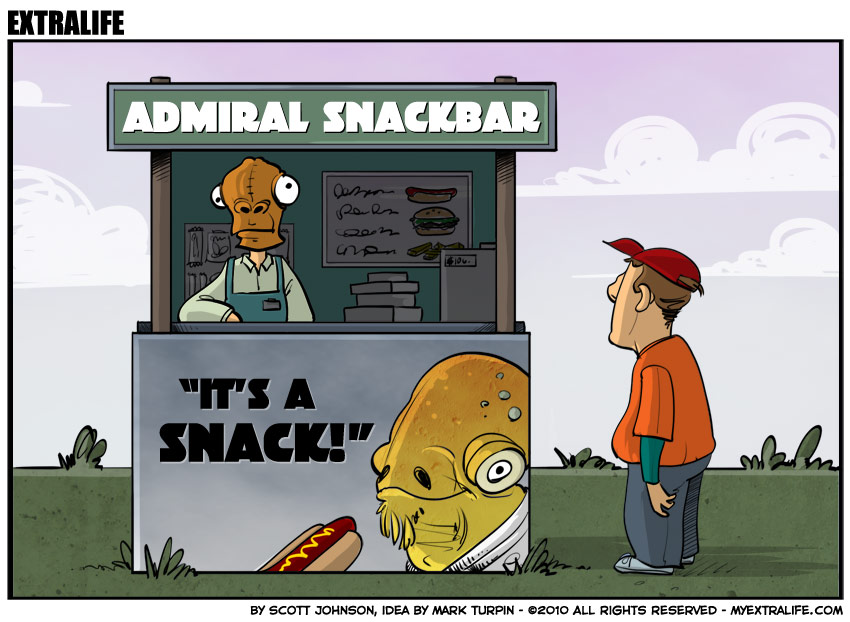 admiral_ackbar baseball_cap english_text fast_food hat human humor male mammal mon_calamari pun scott_johnson star_wars text