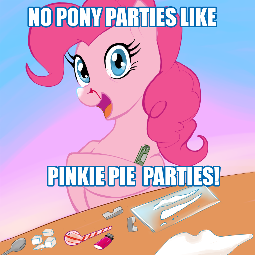 cocaine crazy_party drug_use drugs equine female feral friendship_is_magic fur hasbro horse mammal my_little_pony party phsuke pink_fur pinkie_pie_(mlp) pony psycho solo straw w00t what