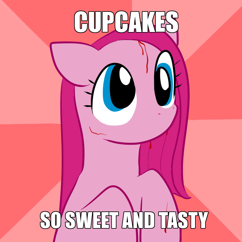 cupcakes_(mlp_fanfic) derp english_text equine female feral friendship_is_magic fur hasbro horse htfcuddles image_macro mammal my_little_pony pink_fur pinkamena pinkamena_(mlp) pinkie_pie_(mlp) pony solo text the_truth warm_colors