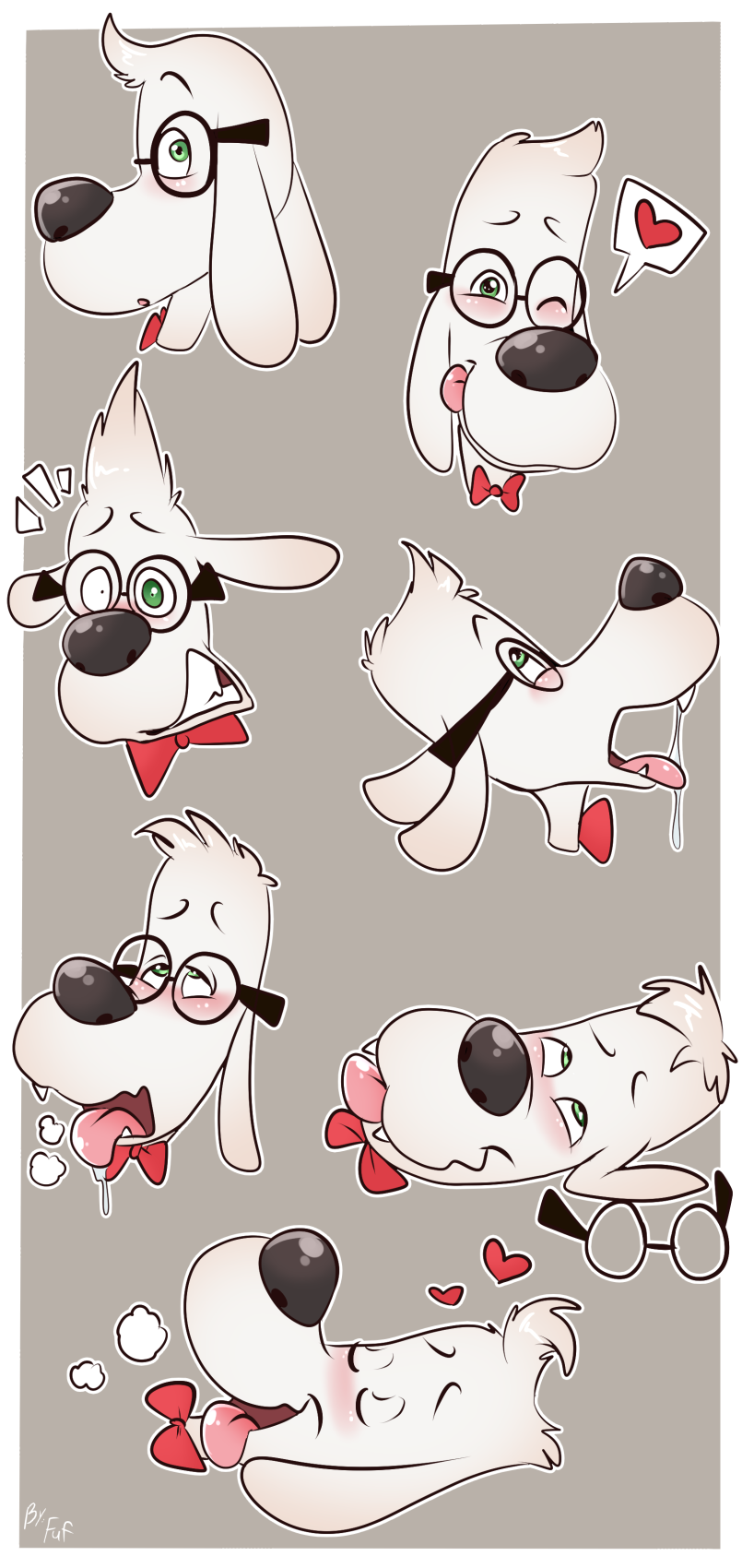 &lt;3 2021 anthro black_nose bow_tie canid canine canis domestic_dog eye_roll eyebrows eyes_closed eyewear floppy_ears fuf glasses head_tuft hi_res jay_ward_productions looking_at_viewer looking_pleasured male mammal mr._peabody mr._peabody_and_sherman multiple_images one_eye_closed open_mouth simple_background solo surprise teeth tongue tongue_out tuft white_body wink winking_at_viewer