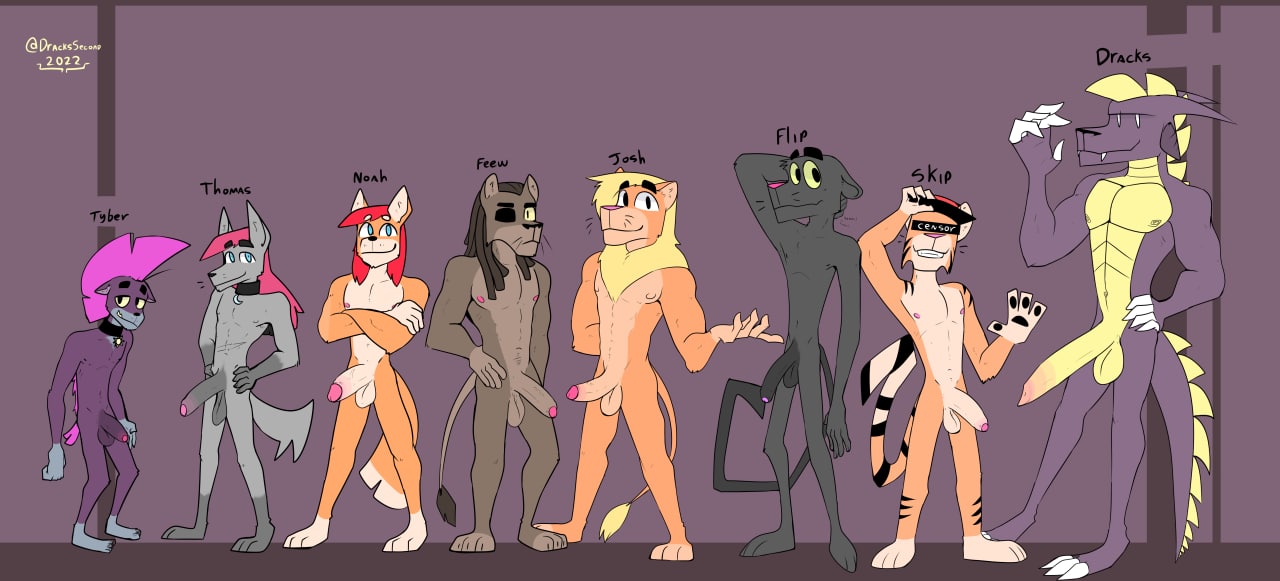 2022 3_toes 5_fingers abs anthro ball_size_difference balls big_penis black_balls black_body black_eyes black_foreskin black_fur black_nipples black_nose black_pawpads black_penis black_tail blonde_hair blonde_mane blue_eyes brown_balls brown_body brown_foreskin brown_fur brown_hair brown_penis canid canine canis censor_bar claws clothing collar compression_artifacts crossed_arms domestic_dog dracks dracks_(dracks) dragon dreadlocks ears_up erection eye_patch eyewear fangs feet feew_(dracks) felid feline finger_claws fingers flaccid flip_(dracks) foreskin front_view frown fur genitals glans gradient_penis grey_body grey_foreskin grey_fur grey_nipples grey_penis grey_tail group hair hand_behind_head hat headgear headwear humanoid_genitalia humanoid_penis josh_(dracks) lion long_snout long_tail looking_at_viewer lynx male mammal mane model_sheet mohawk multicolored_penis mythological_creature mythological_scalie mythology navel nipples noah_(dracks) nude orange_body orange_fur pantherine partially_retracted_foreskin pawpads pecs penis penis_size_difference pink_glans pink_hair pink_mohawk pink_nipples plantigrade porcupine pubes purple_balls purple_body purple_foreskin purple_fur purple_hair purple_nipples purple_penis purple_scales purple_skin red_hair rodent scales scalie sharp_teeth short_tail simple_background size_difference skip_(dracks) smaller_version_at_source smile smirk snout standing striped_body striped_fur stripes tail tan_balls tan_body tan_foreskin tan_fur tan_nipples tan_penis tapering_penis teeth toe_claws toes tom_(dracks) two_tone_penis tyber_(dracks) whiskers wolf yellow_balls yellow_body yellow_penis yellow_scales yellow_sclera yellow_skin