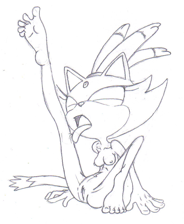 black_and_white blaze_the_cat breasts cat eyes_closed feline female licking mammal monochrome nipples plain_background plantigrade ponytail pussy sega simple_background sketch slim solo sonic_(series) taichao tail thin tongue white_background