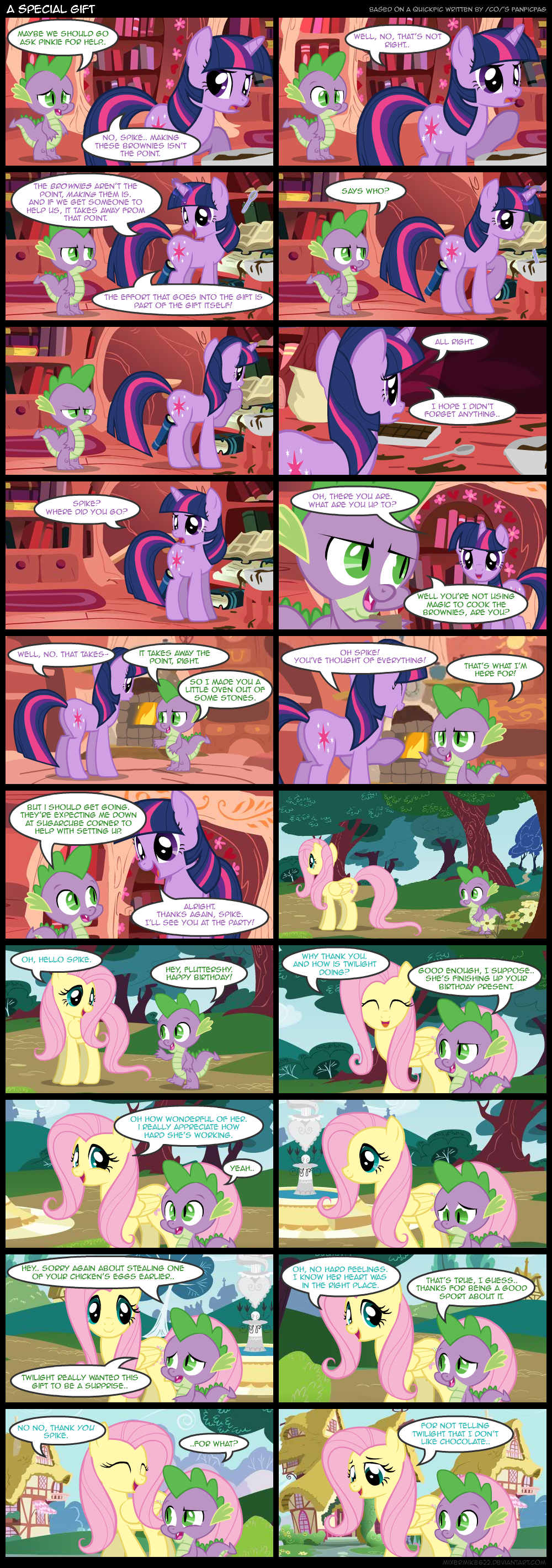 book brownies comic cutie_mark dragon equine female feral fire fluttershy_(mlp) friendship_is_magic grass hasbro horn male mammal mixermike622 my_little_pony oven pegasus spike_(mlp) tree twilight_sparkle_(mlp) unicorn wings wood