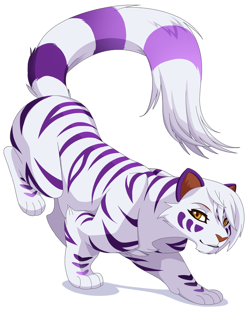 alpha_channel amber_eyes domi-chan edmund feline feral fur mammal paws solo stripes tiger white_fur