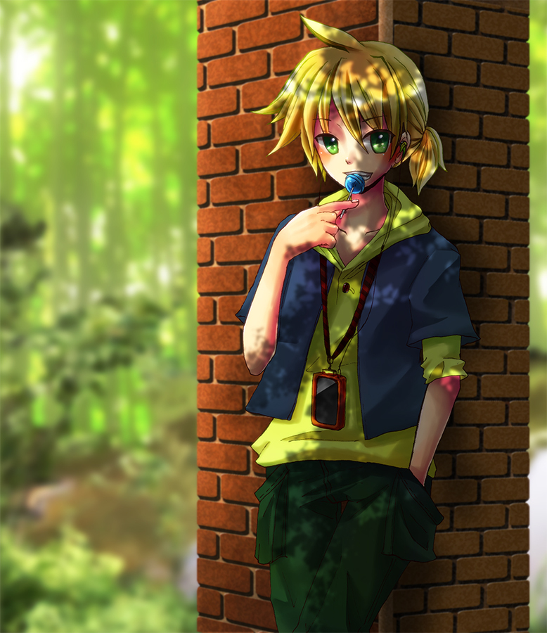 1boy boy kagamine_len male male_focus nature outdoors solo vocaloid