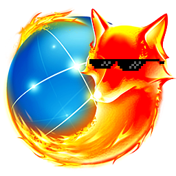 amazing browser canine deal_with_it eyewear fire firefox flames fox globe low_res mammal solo sunglasses unknown_artist