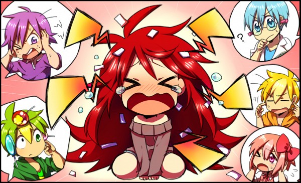 chibi crying cuddles flaky giggles happy_tree_friends htf nutty personification red_hair sniffles tears