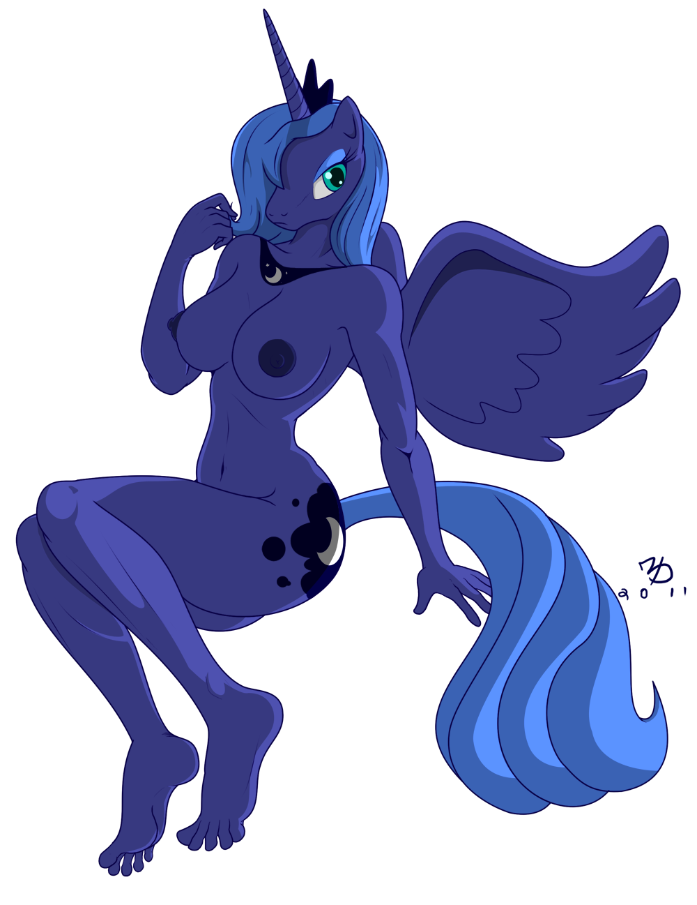 alpha_channel anthro anthrofied barefoot big_breasts blue blue_eyes blue_hair blue_nipples breasts butt cutie_mark equine female friendship_is_magic hair hindpaw horn horse long_hair mammal moon my_little_pony navel nipples nude paws pegacorn pegasus pony princess princess_luna_(mlp) purple_nipples royalty short_hair sitting solo tail thighs ticklishways toes unicorn winged_unicorn wings zp92