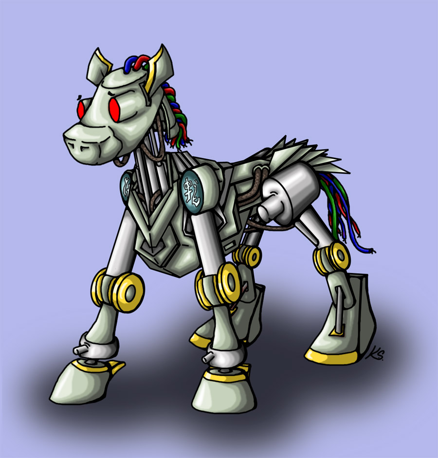 combot equine friendship_is_magic genderless horse machine mammal mechanical my_little_pony ponification pony red_eyes robot solo suzidragonlady tail tekken tekken_4 wire