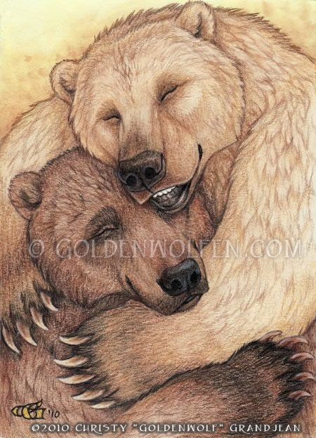 bear bear_hug bearhug chubby cuddle cuddling duo goldenwolf happy hug mammal snuggle