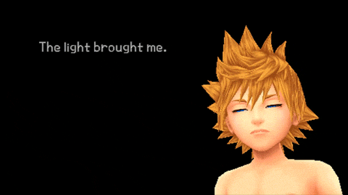 animated animated_gif blonde_hair blue_eyes boy child kingdom_hearts kingdom_hearts_birth_by_sleep lowres shirtless spiked_hair spiky_hair topless ventus