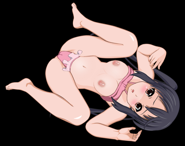 azusa black_hair boobs breasts k-on! nakano_azusa nipple nipples pink spread_legs swimsuit tan tiny