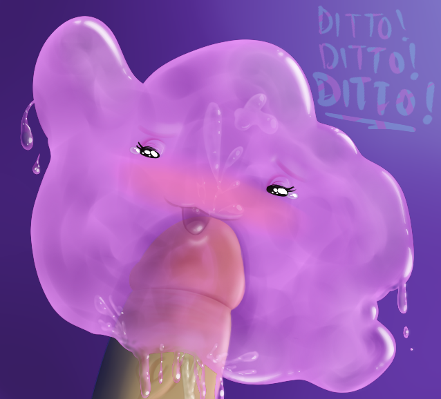 cum cum_in_goo cum_inside ditto eyelashes genderless goo half-closed_eyes human interspecies looking_at_viewer male mammal nintendo open_mouth penetration penis pink pink_body pok&#233;mon pok&#233;philia pok&eacute;mon pokephilia quagsire_(artist) quagsireofvp sex size_difference squishy tears video_games