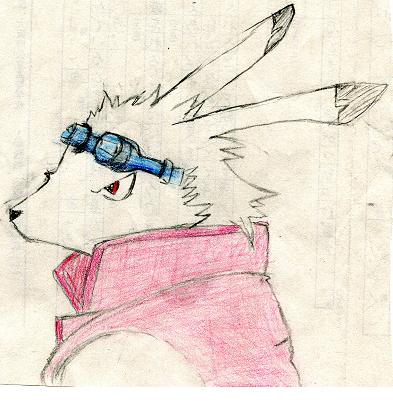 eyewear goggles king_kazuma lagomorph lined_paper mammal rabbit scan summer_wars