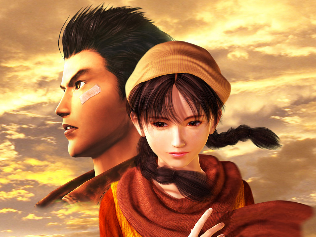 1boy 1girl hazuki_ryou ryo_hazuki shenhua shenhua_(shenmue) shenmue