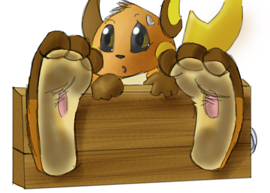 ambiguous_gender bigbang dirt dirty_feet hindpaw nintendo paws plantigrade pok&#233;mon pok&eacute;mon raichu soles stock video_games