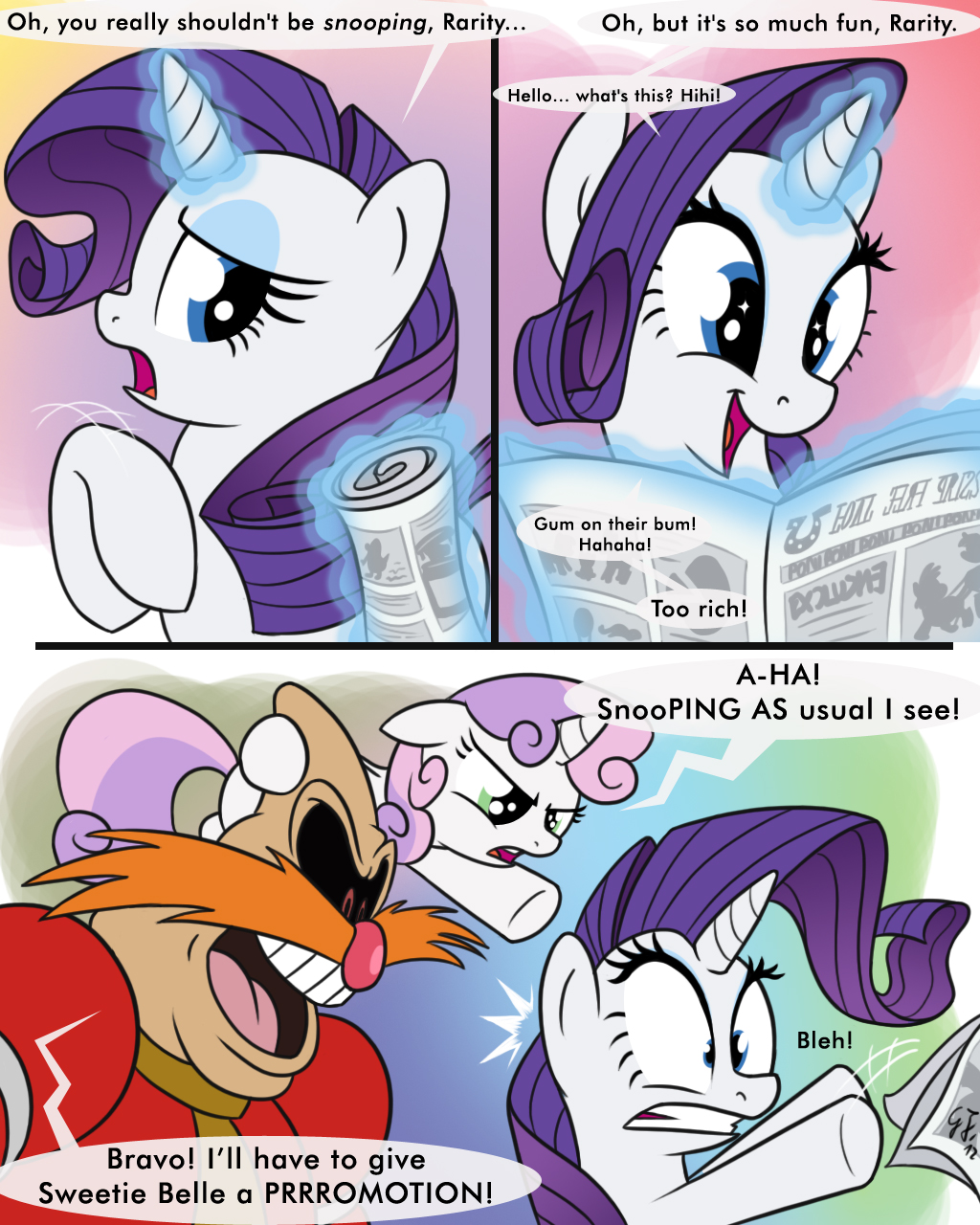 blue_eyes caught comic cub dialog dialogue dr.robotnik english_text equine facial_hair female feral friendship_is_magic glancojusticar green_eyes group hair horn horse human magic male mammal meme mustache my_little_pony newspaper orange_hair pingas pink_hair pony purple_hair rarity_(mlp) red_eyes robotnik sega sibling sisters sonic_(series) sweetie_belle_(mlp) text two_tone_hair unicorn young