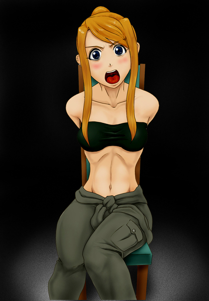 blonde_hair blue_eyes momo_chan open_mouth pixiv900914 pixiv_thumbnail resized tied tied_up winry_rockbell