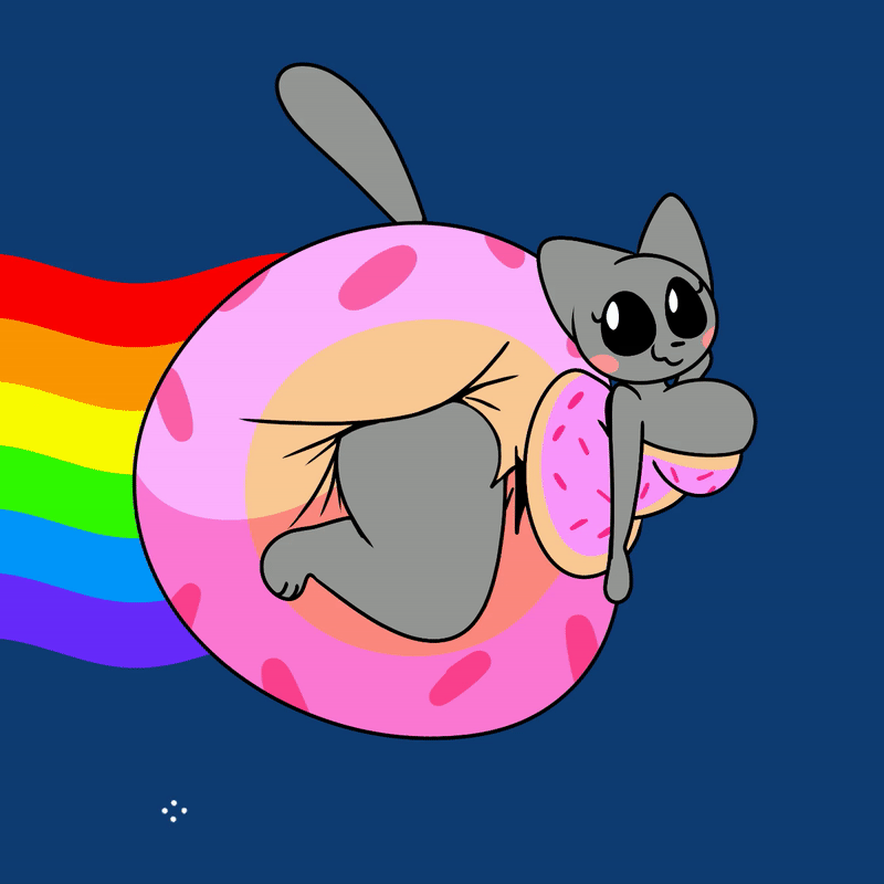 1:1 animated anthro big_breasts big_diaper blush breasts clean_diaper cleavage clothed clothing diaper domestic_cat felid feline felis female hand_on_head huge_breasts huge_diaper huge_thighs looking_at_viewer mammal meme nyan_cat nyan_cat_(copyright) rainbow rosycozy short_playtime solo space tail tail_motion tailwag thick_thighs underwear