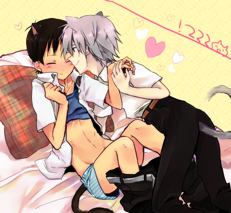 kaworu_nagisa neon_genesis_evangelion shinji_ikari tagme