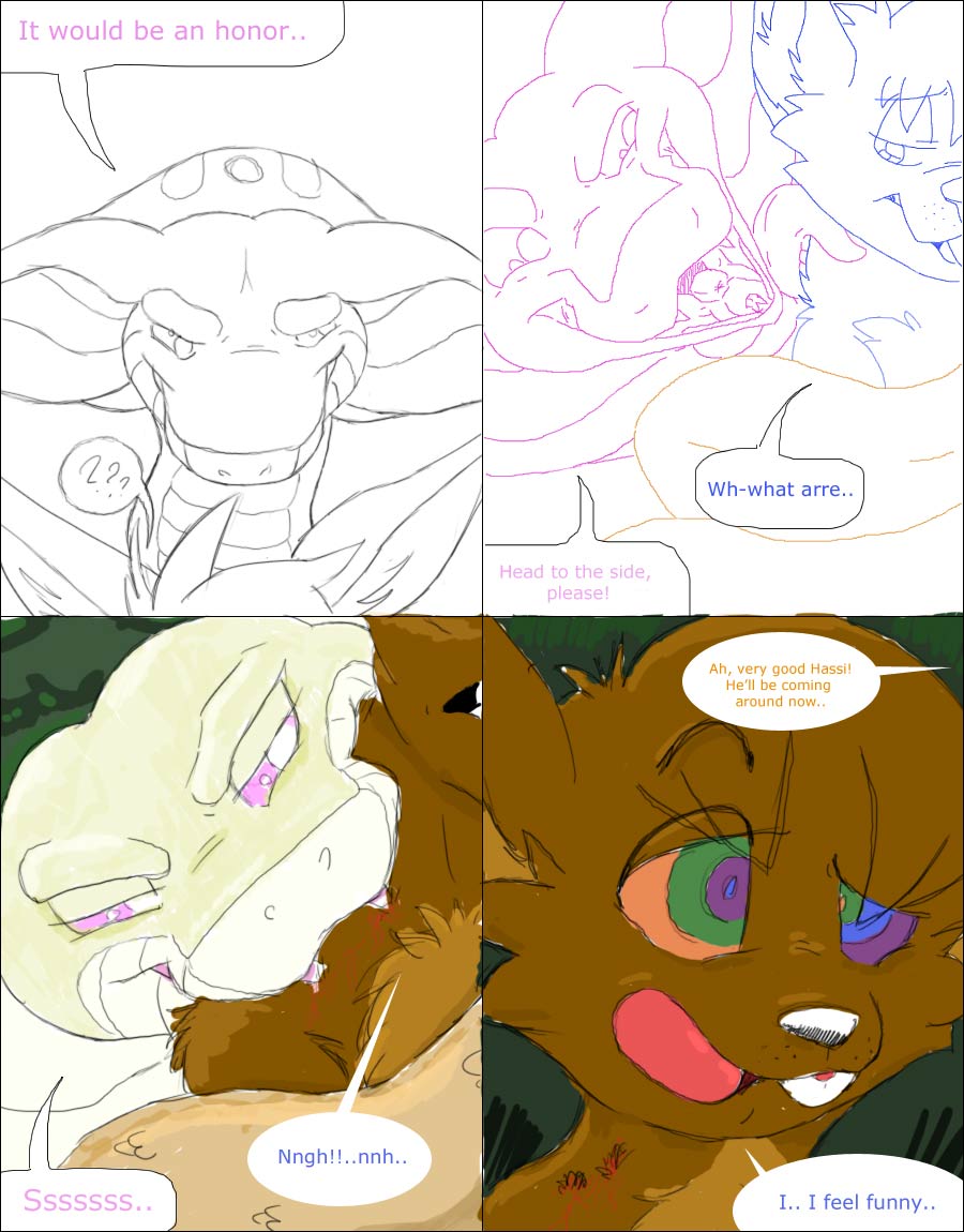 2009 albino bite blind blood bodily_fluids buckteeth colored comic dialogue digital_media_(artwork) disability duo english_text female feral fur group hassi_(tacokurt) hypnosis jasper_(tacokurt) lagomorph leporid long_ears male male/female male/male mammal mind_control monochrome neck_bite open_mouth rabbit reptile scalie simple_background size_difference snake ssana_(tacokurt) tacokurt tail teeth text trio