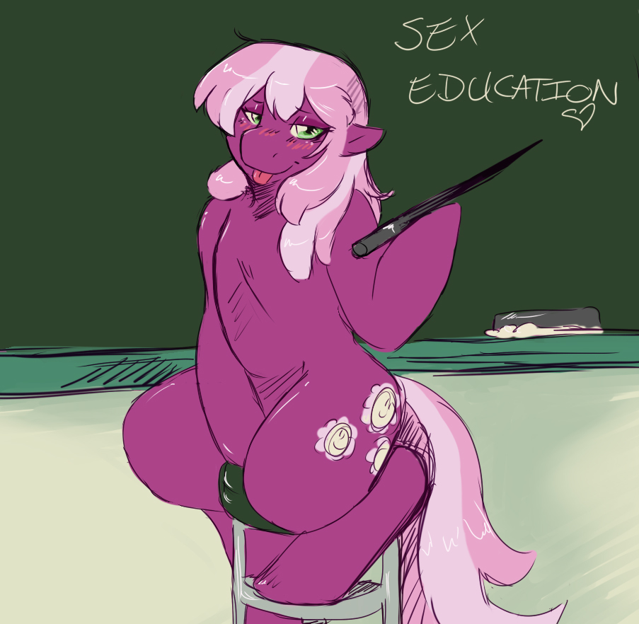 &hearts; &lt;3 aries84 blush cheerilee_(mlp) cutie_mark equine female friendship_is_magic green_eyes hair horse inviting long_hair looking_at_viewer mammal my_little_pony pink_hair pony seductive smile solo teacher tongue tongue_out