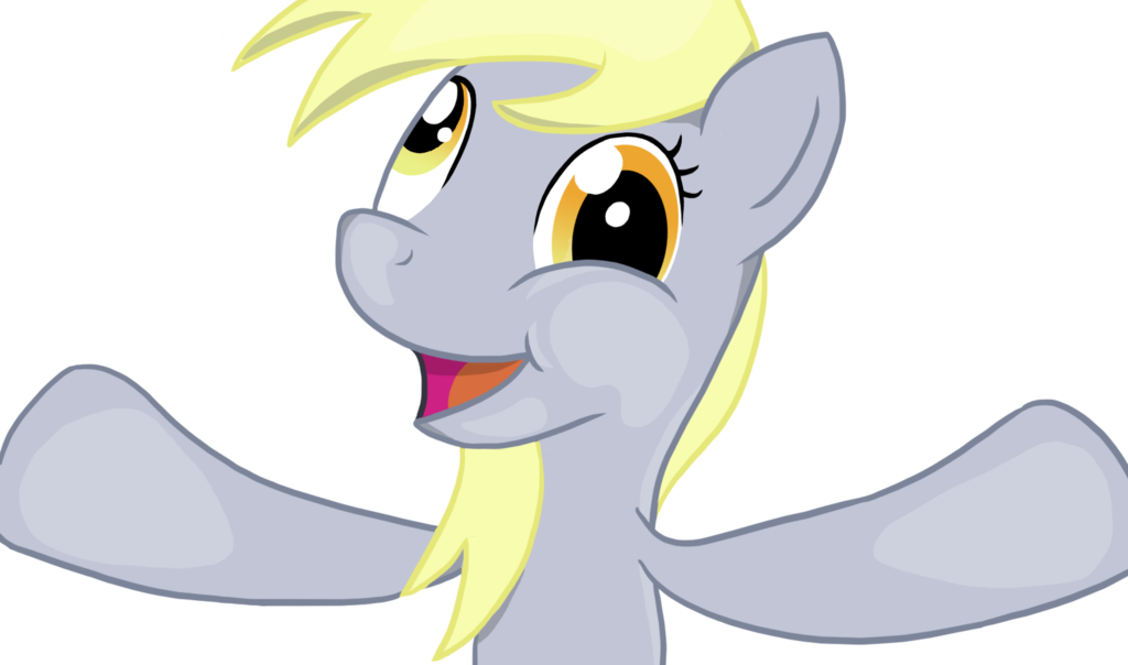 2012 alpha_channel amber_eyes blonde_hair derp derpy_hooves_(mlp) equine female friendship_is_magic grey_fur hair horse looking_at_viewer my_little_pony open_mouth plain_background pony simple_background solo transparent_background twodeepony