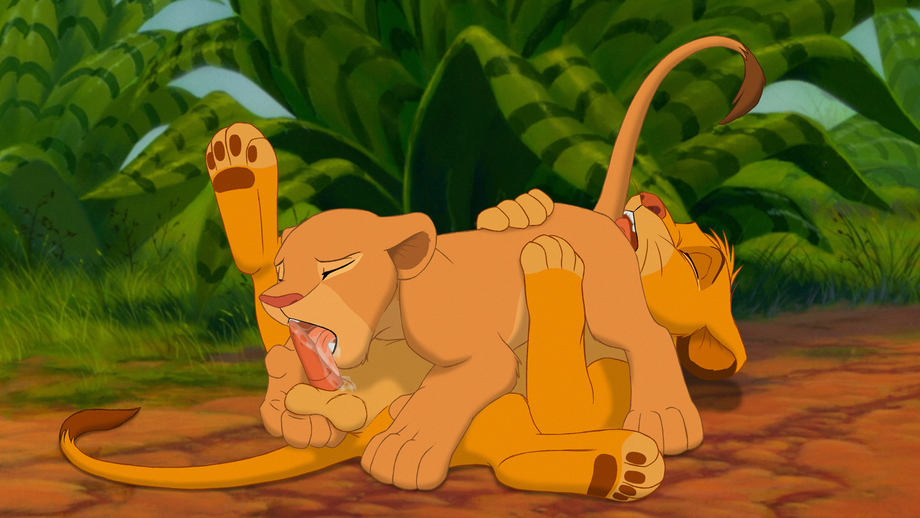 ball_fondling balls cub cunnilingus disney eyes_closed feline fellatio female hindpaw lion lioness male nala oral oral_sex paws penis penis_licking raised_tail sex simba spit straight the_giant_hamster the_lion_king vaginal young