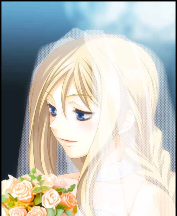 alicia_florence aria bouquet bridal_veil bride dress flower solo soshina_nohito veil wedding_dress