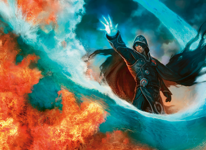 counterspell fire jace_beleren magic magic:_the_gathering magic_the_gathering official_art water wizard