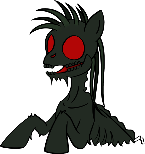 bitterplaguerat equine female friendship_is_magic hair hooves horse long_hair mammal mane my_little_pony pony red_eyes short_hair story_of_the_blanks three_leaf_(mlp) undead zombie zombie_pony
