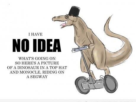 english_text eyewear gentleman hat humor monocle open_mouth plain_background raptor reptile scalie segway self_descriptive solo terribly_british text top_hat unknown_artist