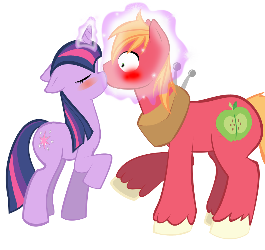 cutie_mark equine female feral force friendship_is_magic horn horse kissing magic male mammal my_little_pony pony straight twilight_sparkle_(mlp) unicorn yoke
