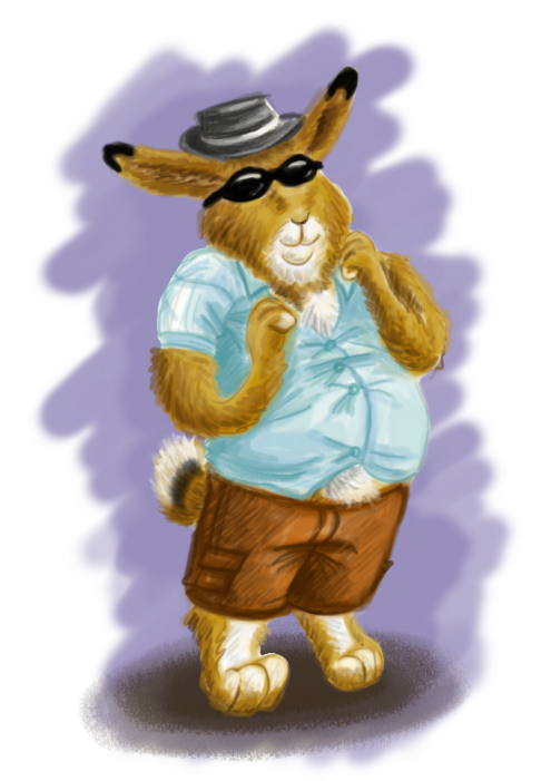 anthro armendariz chubby eyewear gunther hare hat lagomorph male mammal sunglasses
