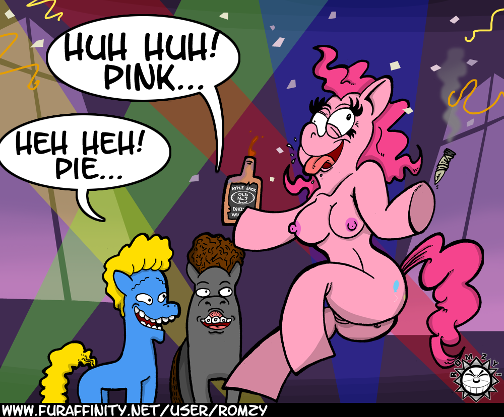 alcohol anus beavis breasts butt butthead drugs equine horse humor my_little_pony party pinkie_pie_(mlp) pony pussy