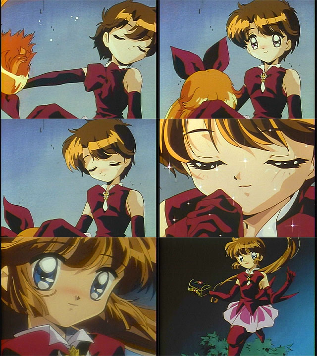 90s haneoka_meimi kaitou_saint_tail magical_girl mimori_seira official_art saint_tail screencap