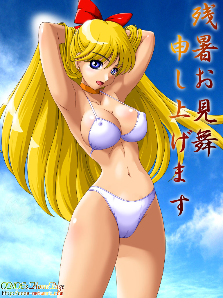 aino_minako bishoujo_senshi_sailor_moon blonde_hair blue_eyes bow hair_bow onoe sailor_venus