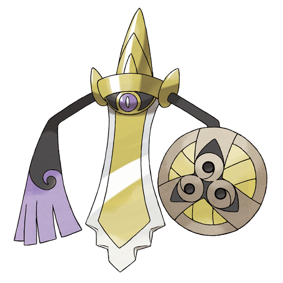 aegislash alternate_form artist_request bright_pupils full_body holding holding_shield no_humans official_art one-eyed pokemon pokemon_(creature) pokemon_focus pokemon_xy purple_eyes shield solo third-party_source transparent_background white_pupils