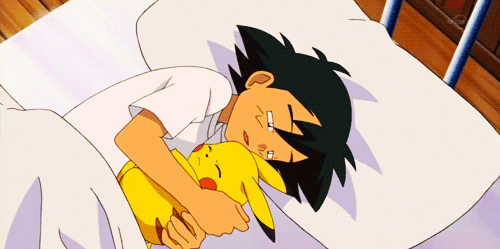 1boy animated animated_gif black_hair boy lowres pikachu pokemon pokemon_(anime) satoshi_(pokemon)