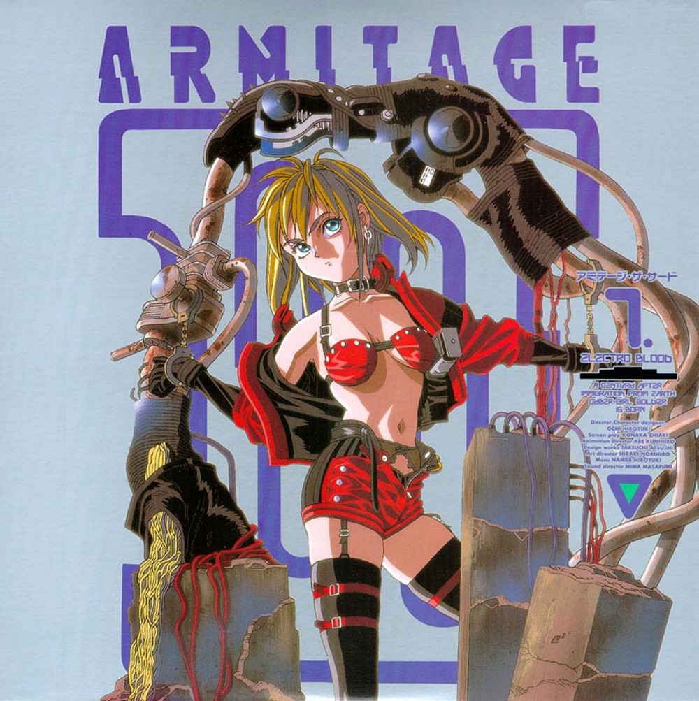 90s android armitage armitage_iii blonde_hair bra cyberpunk cyborg ld_cover miura_toru naomi_armitage underwear