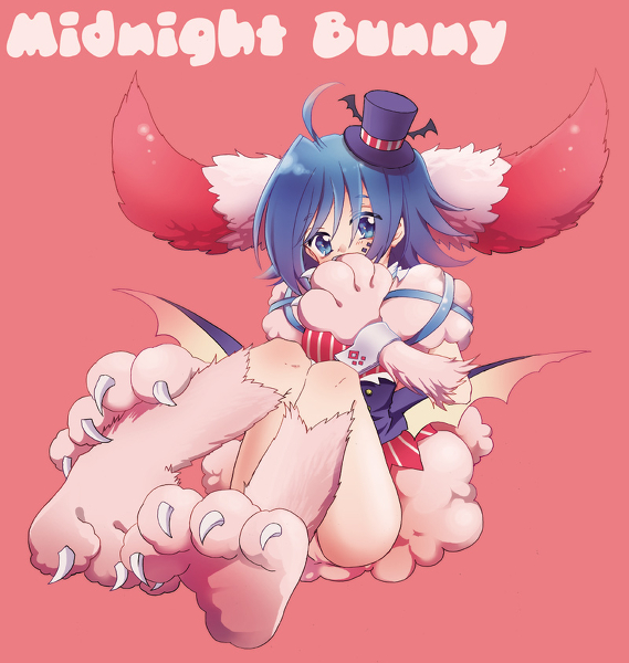 animal_ears bat_wings bunny bunny_ears cardfight!!_vanguard cosplay crossdressing crossplay gloves midnight pale_moon paw_gloves pink_fur sendou_aichi vanguard_ride wings wrist_cuffs