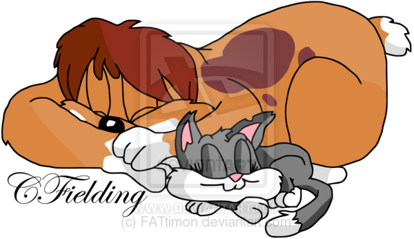 animaniacs annoying_watermark canine cat couple cuddling dog feline female feral fur grey_fur male mammal orange_fur plain_background rita rita_(animaniacs) runt sleeping tiny-toons-fan transparent_background watermark