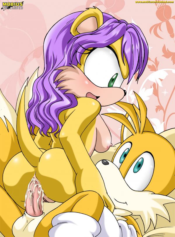 anthro balls blue_eyes breasts canine duo female fox green_eyes hair long_hair male mammal miles_prower mina_mongooes mina_mongoose mobius_unleashed mongoose palcomix penis pussy sega sonic_(series) straight tails